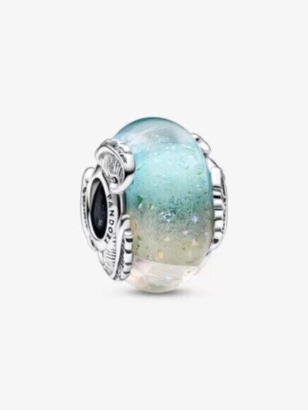 Pandora Multicolour Murano Glass & Curved Feather Charm